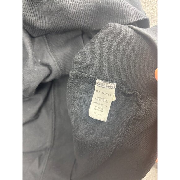 Athleta Criss Cross Front Sweatshirt Women's Large Black Modal Pullover - Picture 5 of 6